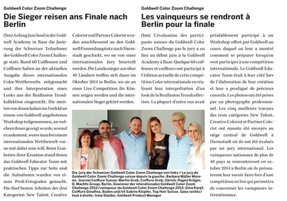 Coiffure Suisse Journal Bericht
